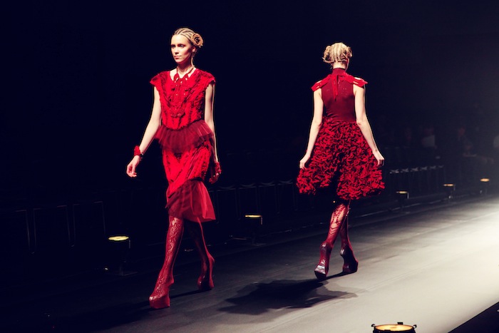 red walking