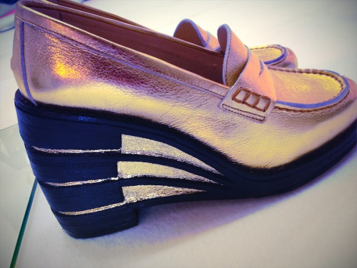 gold shoes