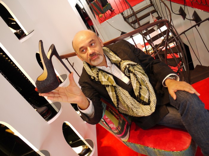 christian louboutin in his new shop